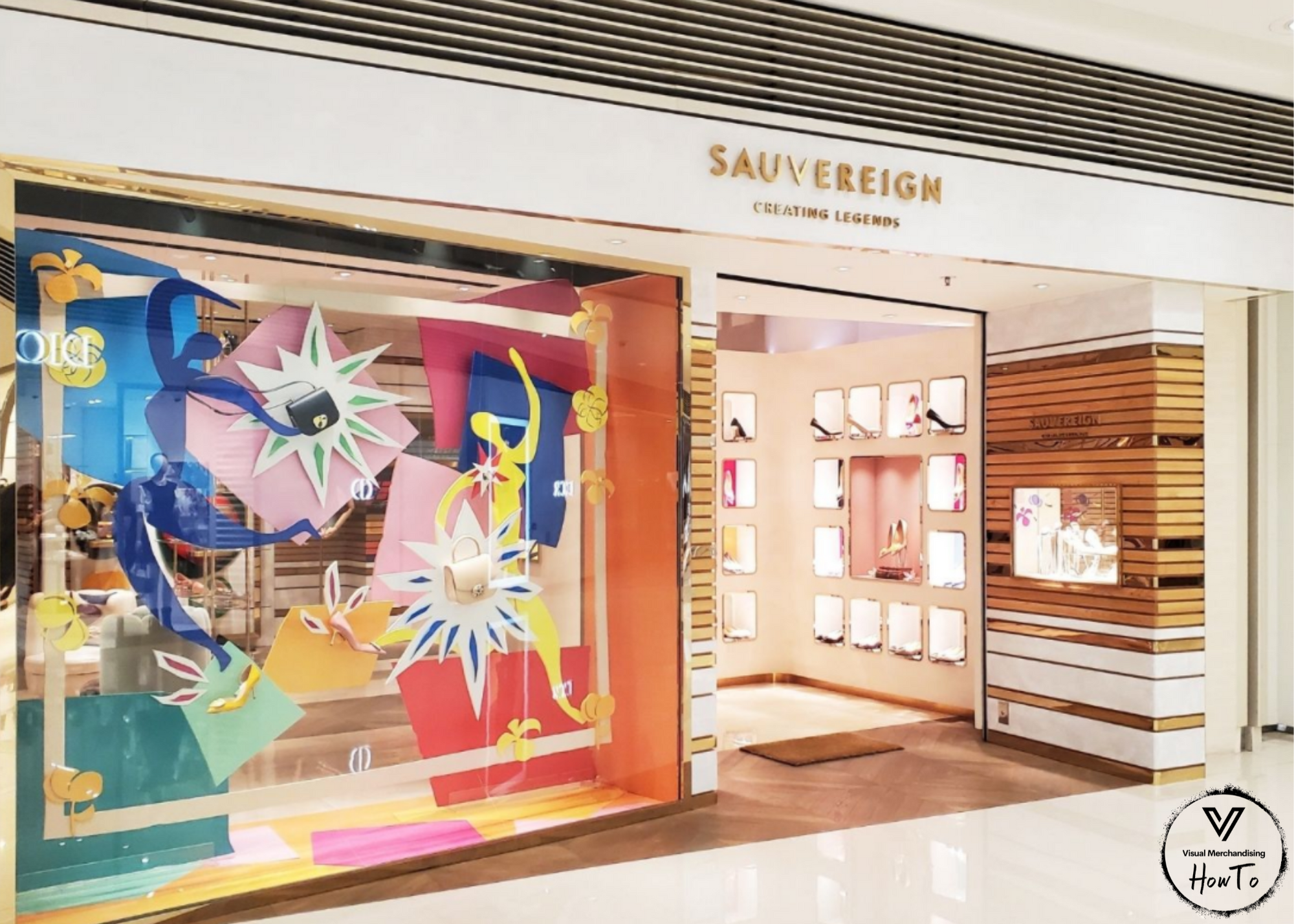 Open back window display example - Sauvereign window display