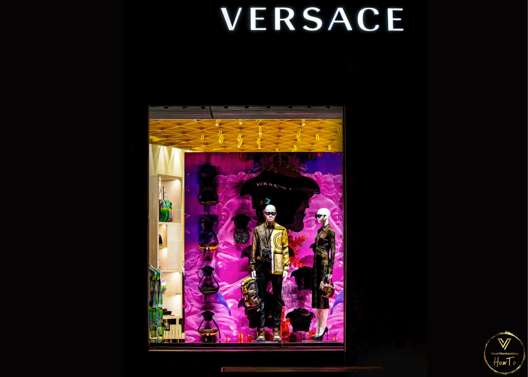 Semi Closed Window Display - Versace Window Display