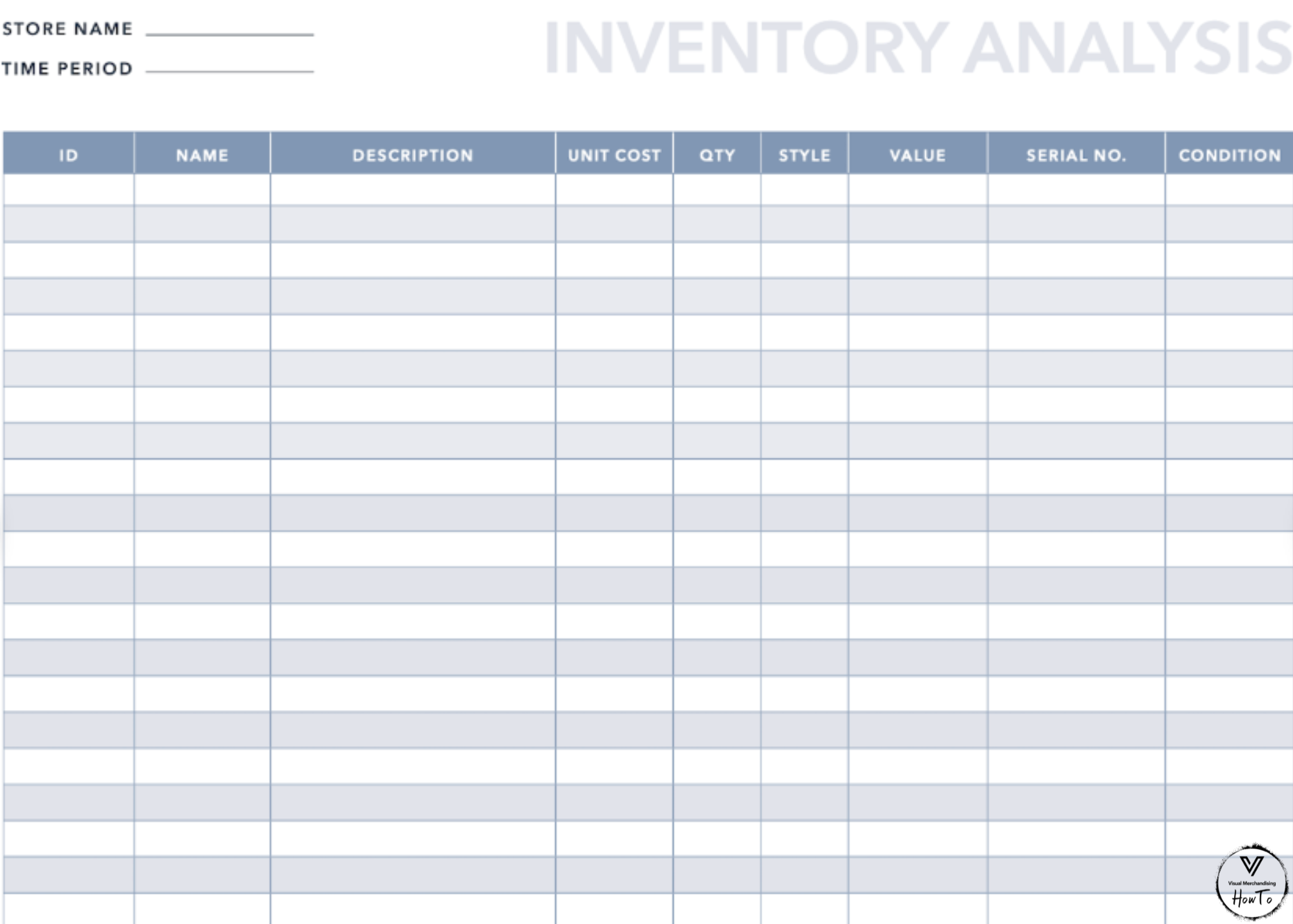 VMHT-Inventory Analysis - visualmerchandisinghowto.com
